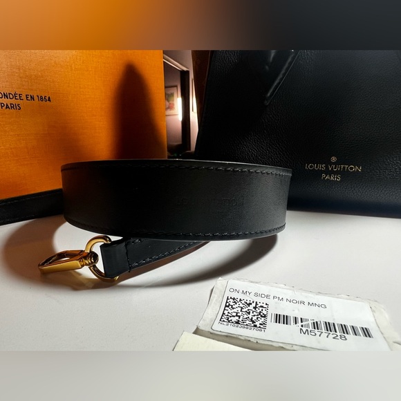 LOUIS VUITTON On My Side PM Noir Monogram Handbag AUTHENTIC - Picture 10 of 11